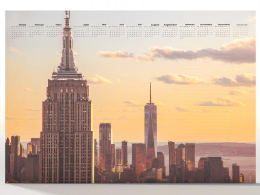 Schreibtischunterlage New York 25 Blatt DIN A2 Mit Kalendarium